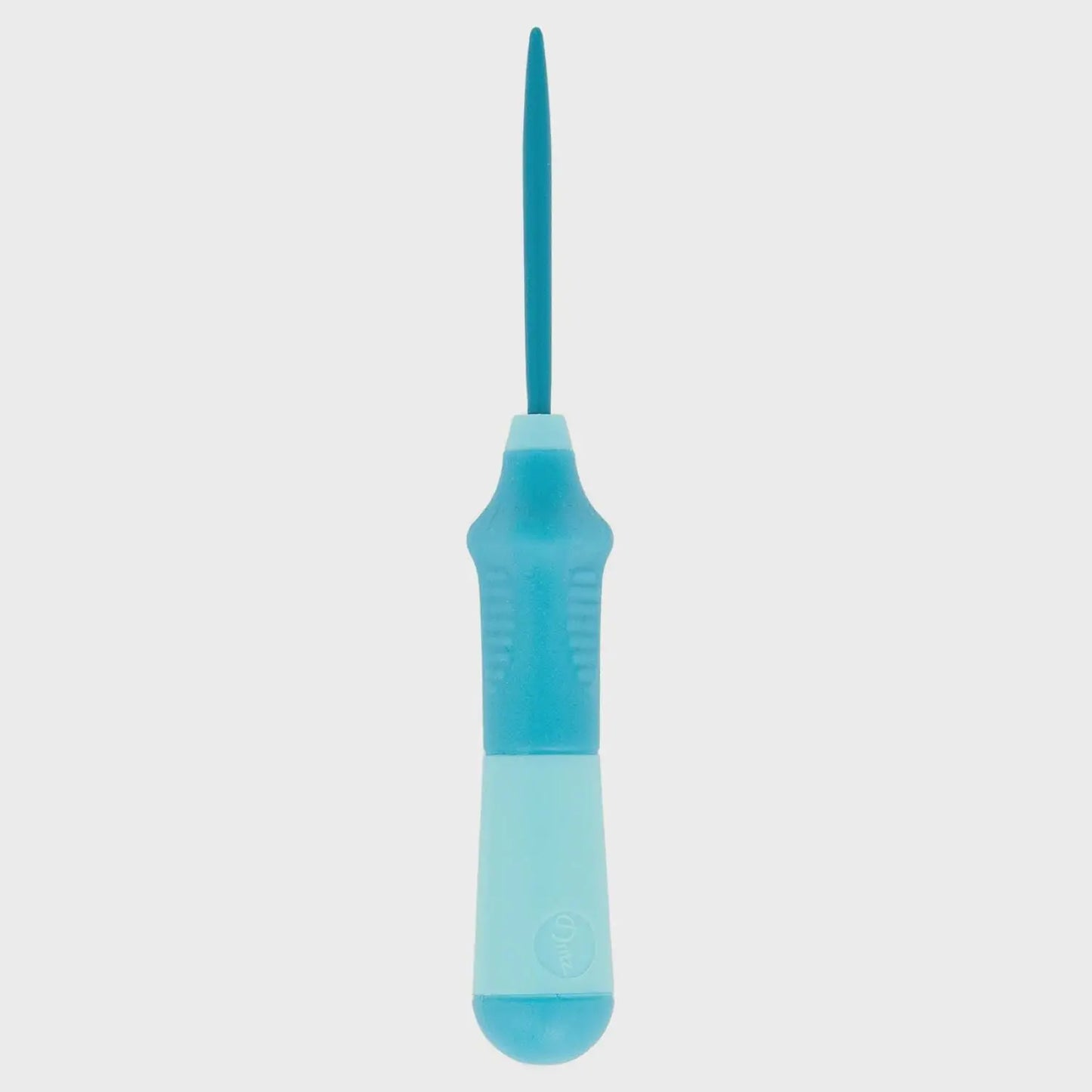 Blue sewing stiletto on a light gray background