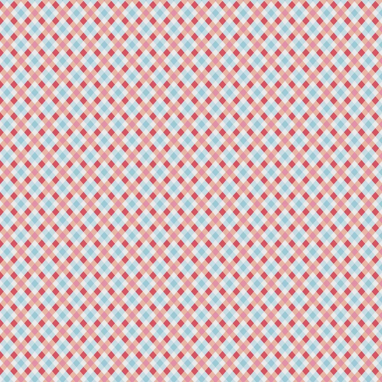 Checkered pattern with red and blue squares on a white background
