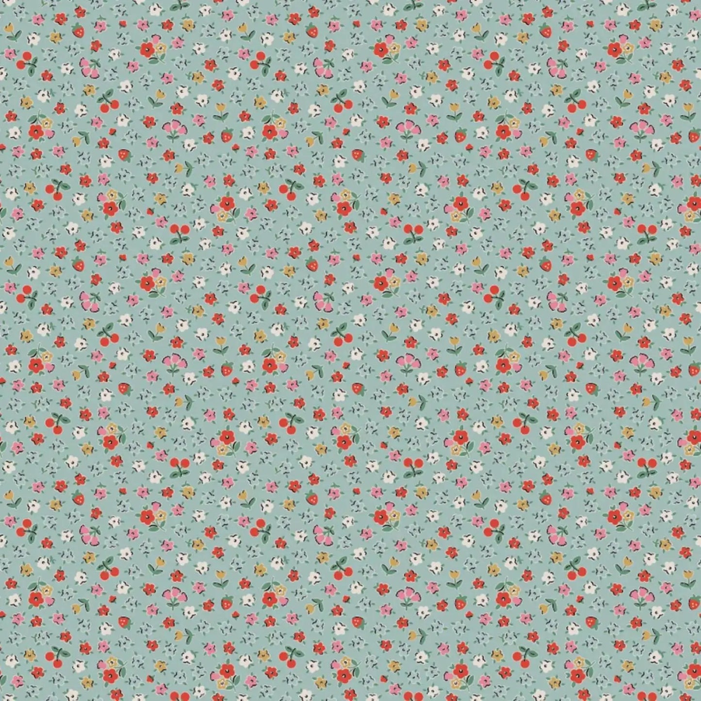 Floral pattern on a light blue background