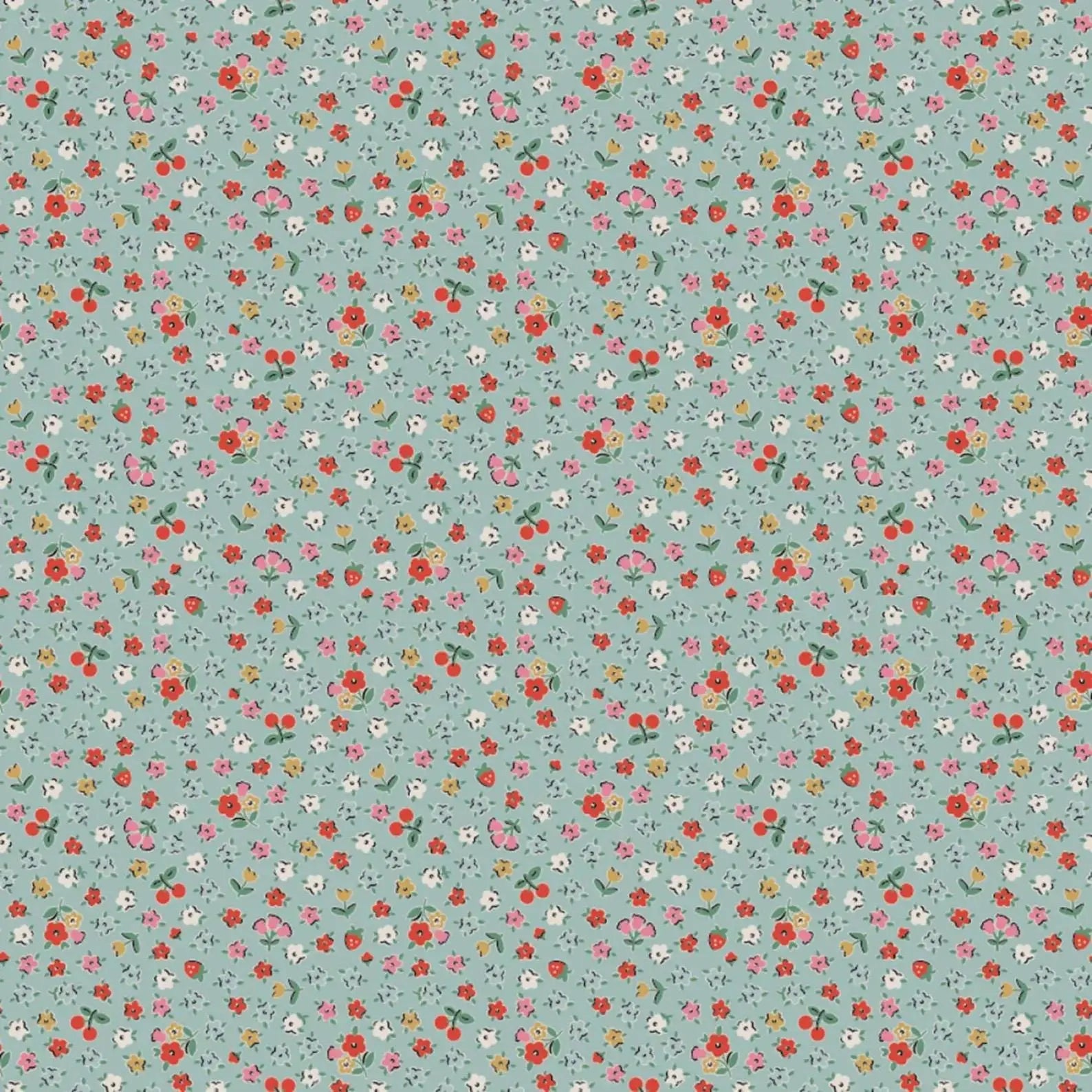 Floral pattern on a light blue background