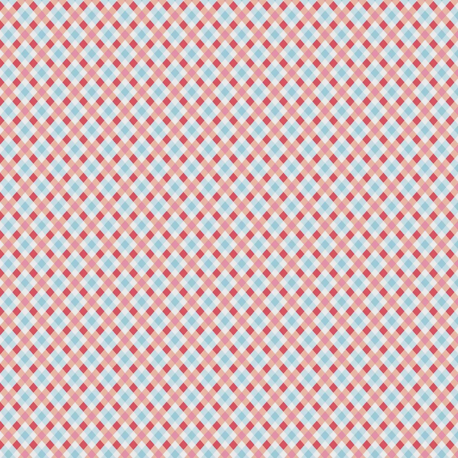 Checkered pattern with red and blue squares on a white background