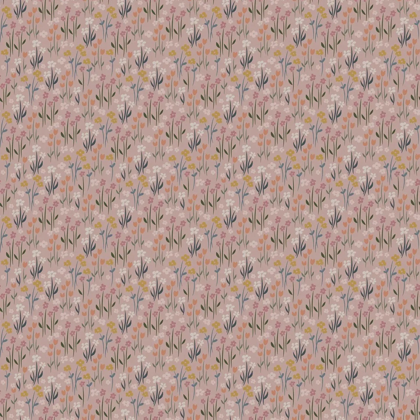 Pattern of small flowers on a pink background