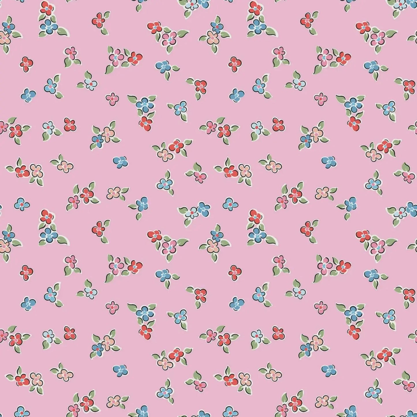 Floral pattern on a pink background