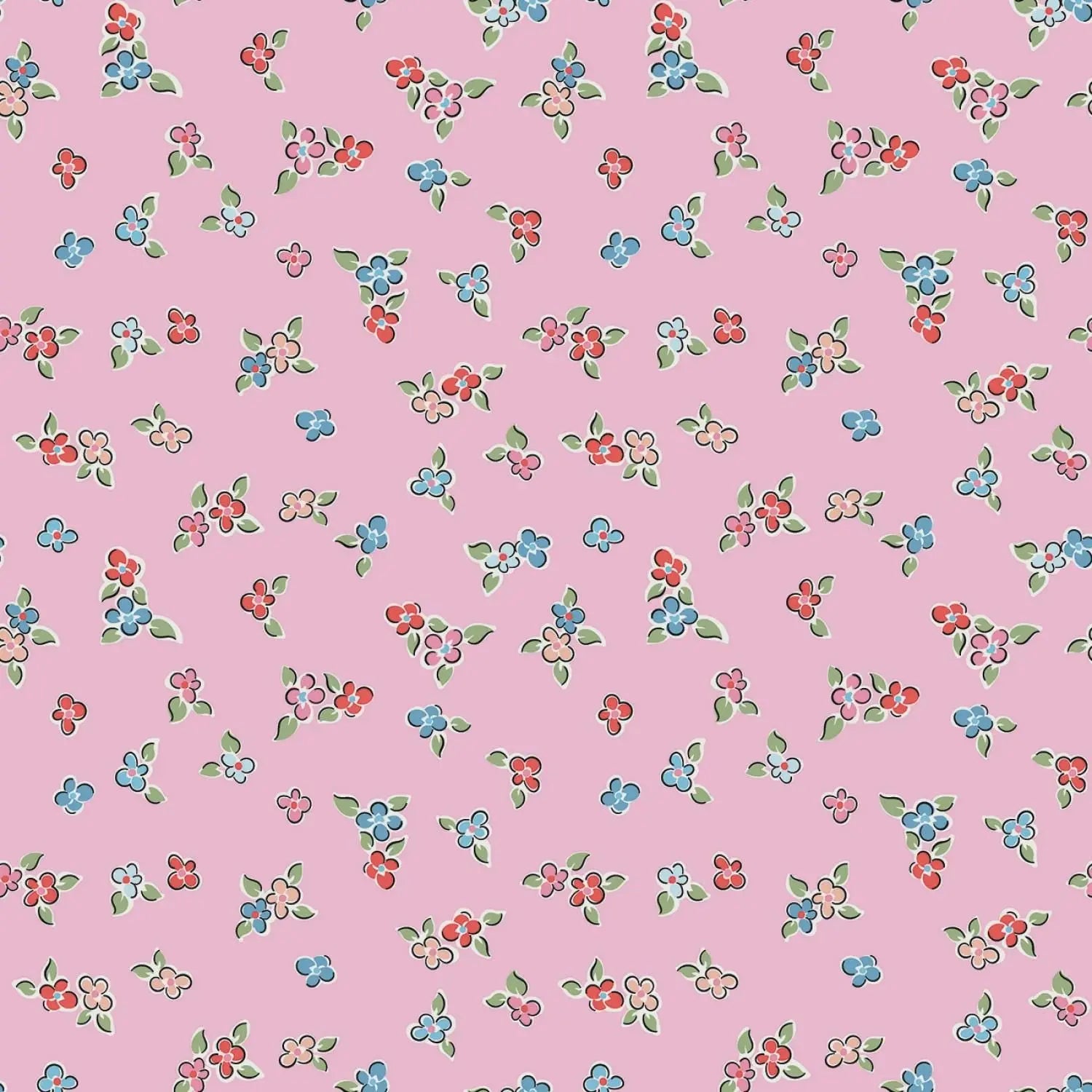 Floral pattern on a pink background