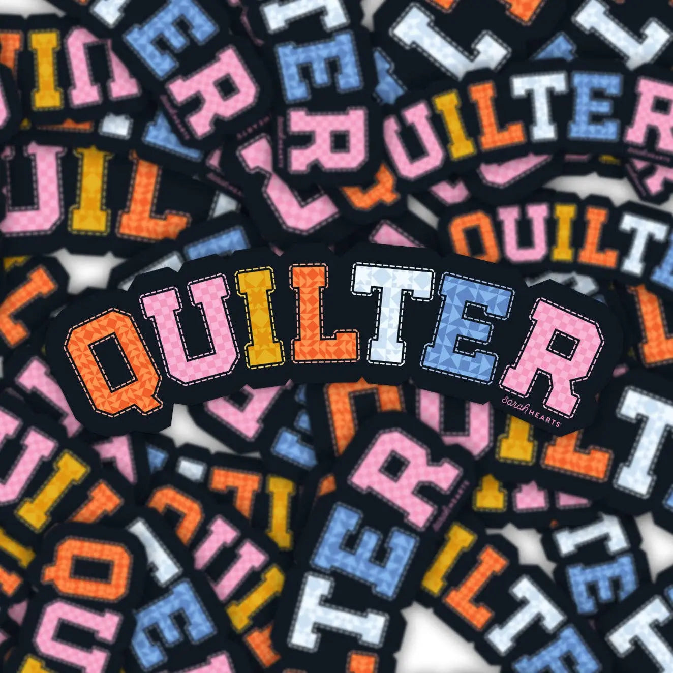 Quilter Sticker, Vinyl Waterproof Sticker Groovy Quilt Co