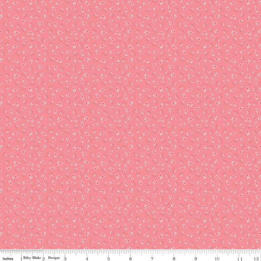 Peach Cobbler Meadow Pink by Lily Ashbury for Riley Blake Designs, 100% Quilt Cotton Fabric by the Yard