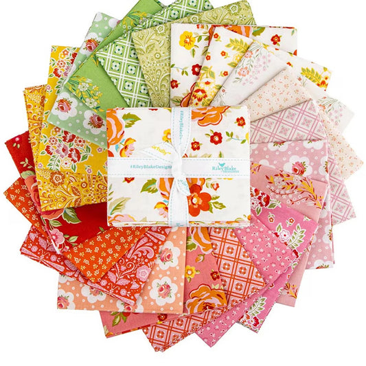 Peach Cobbler by Lily Ashbury for Riley Blake Designs Fat Quarter Bundle, 21 Pieces