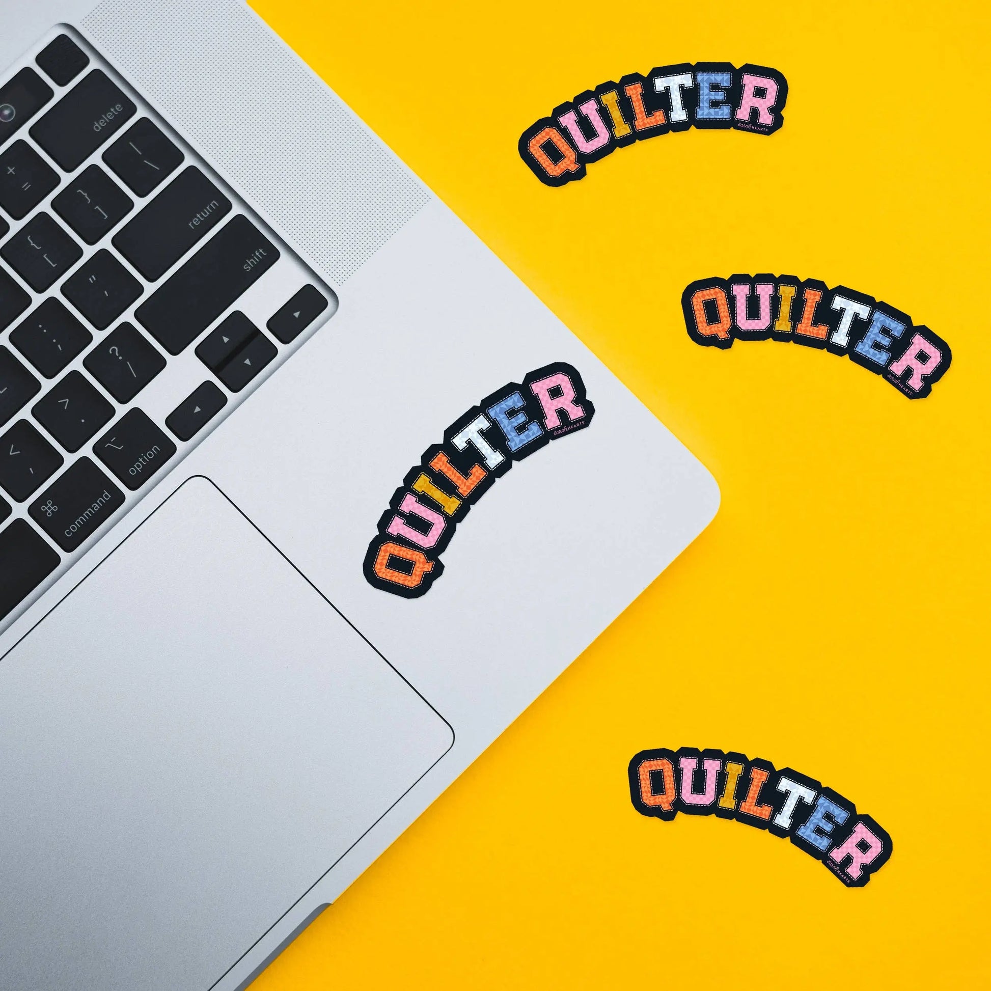 Quilter Sticker, Vinyl Waterproof Sticker Groovy Quilt Co