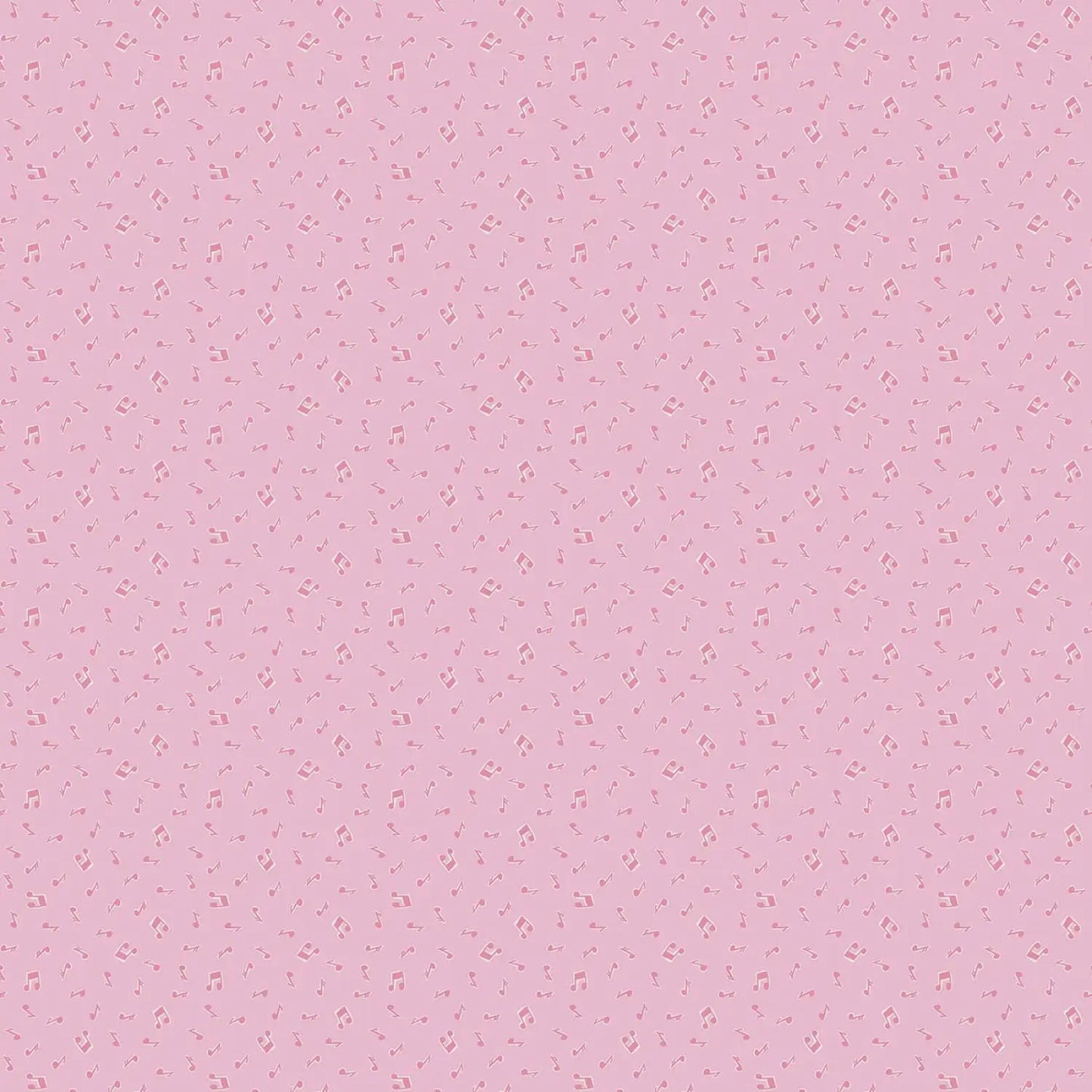 Pink fabric texture with a subtle music note pattern